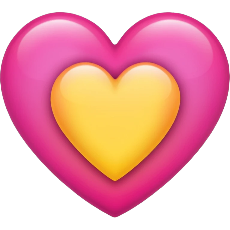 Dark pink to yellow double gradient heart emoji