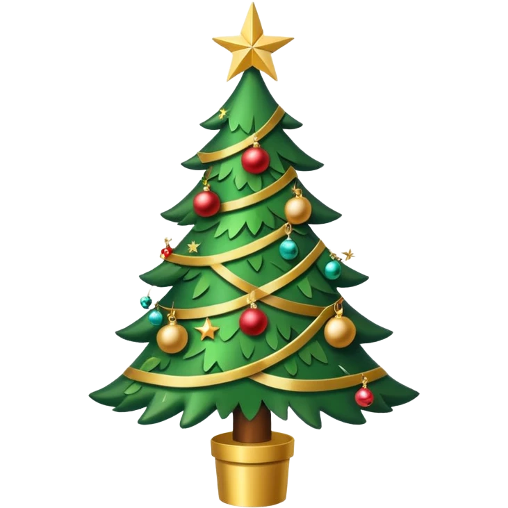 Beautiful Christmas tree emoji