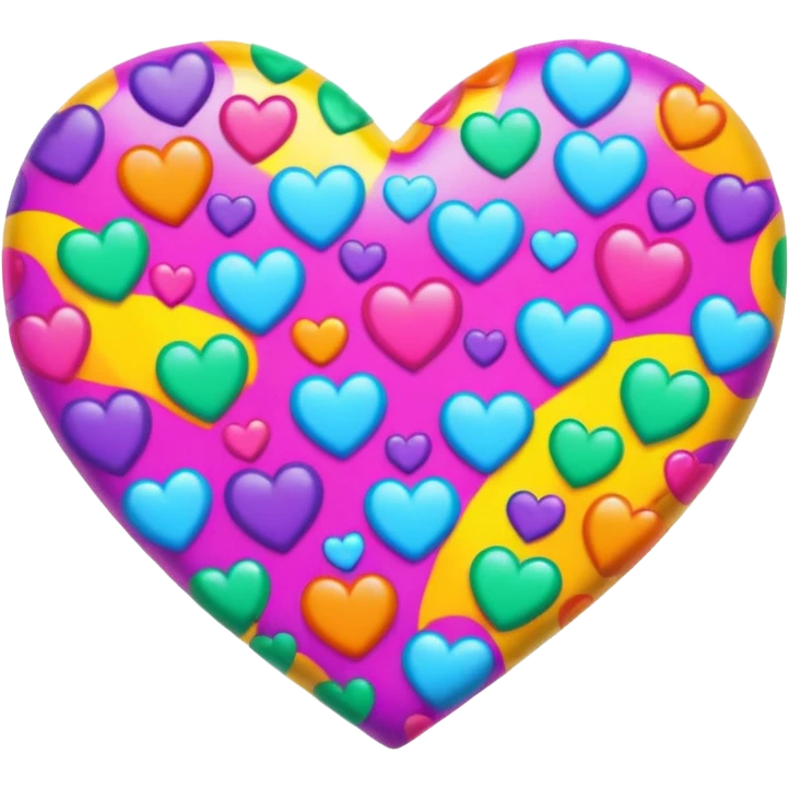 lisa frank rainbow leopard print heart emoji
