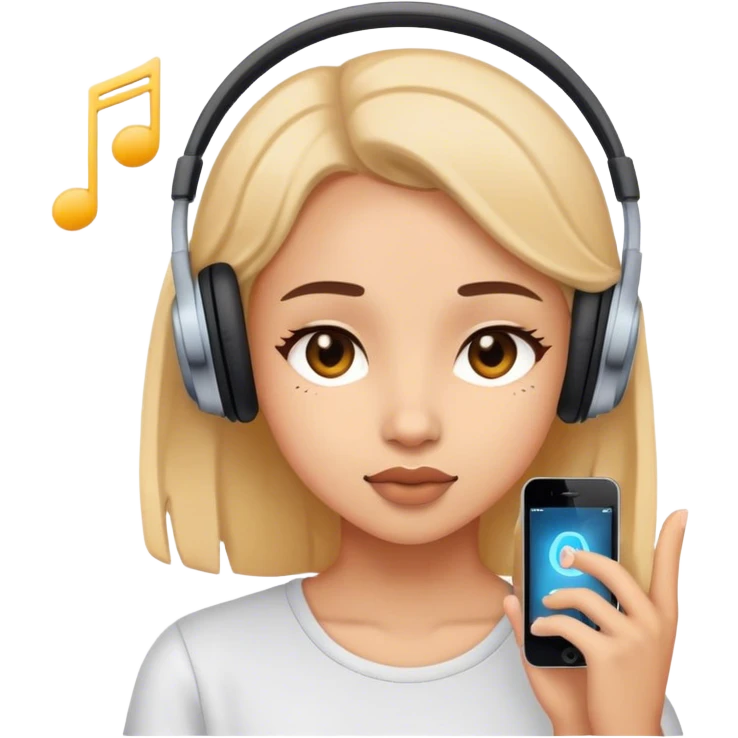 听歌女孩 emoji