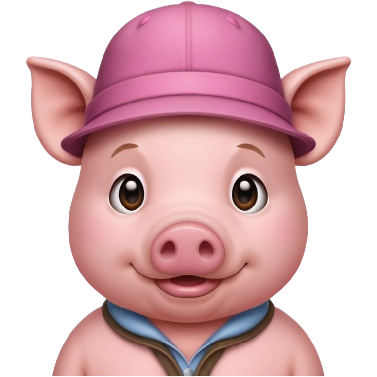 pig wear hat emoji