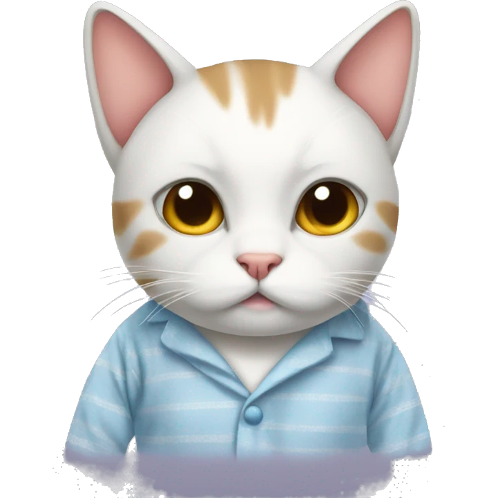 cat with pyjama emoji
