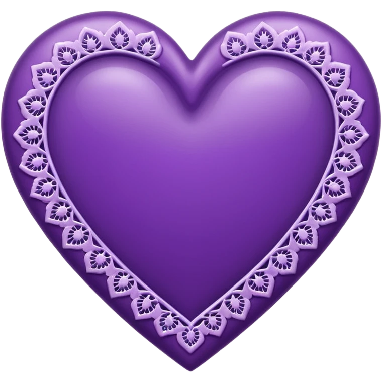 purple heart with a lace border emoji