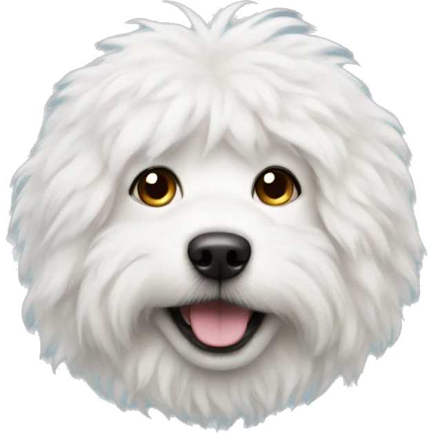 white fluffy dog emoji