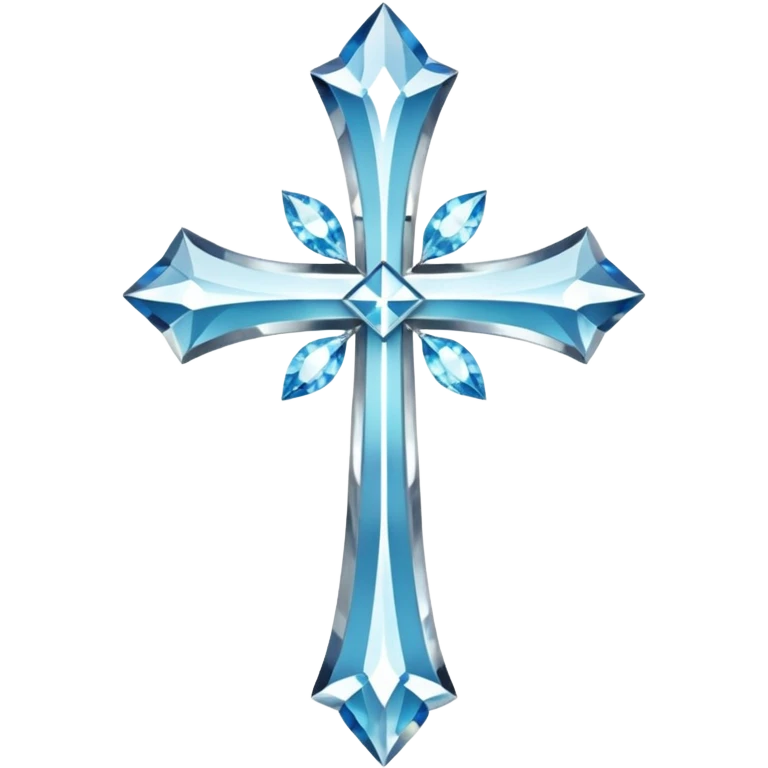 Christian cross of diamonds emoji