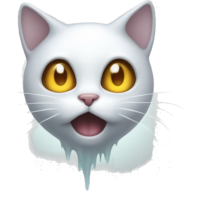 cat as a ghost emoji