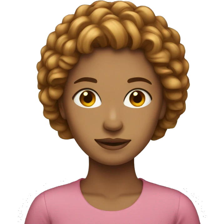 femme cheveux chatain emoji