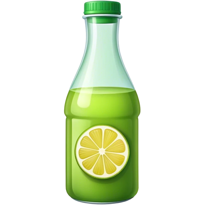 Bottle green lemon juice emoji