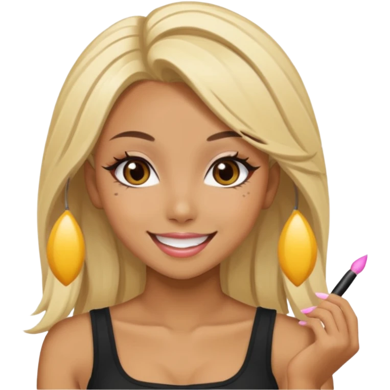 Blonde black gyaru girl emoji