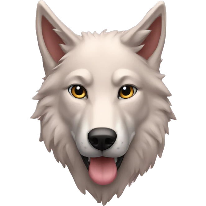 Loup rose emoji