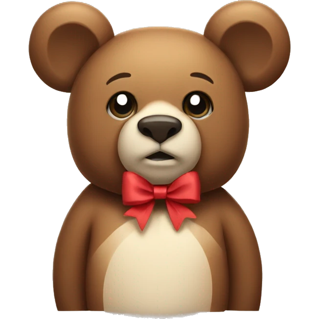 Bear with a bow emoji
