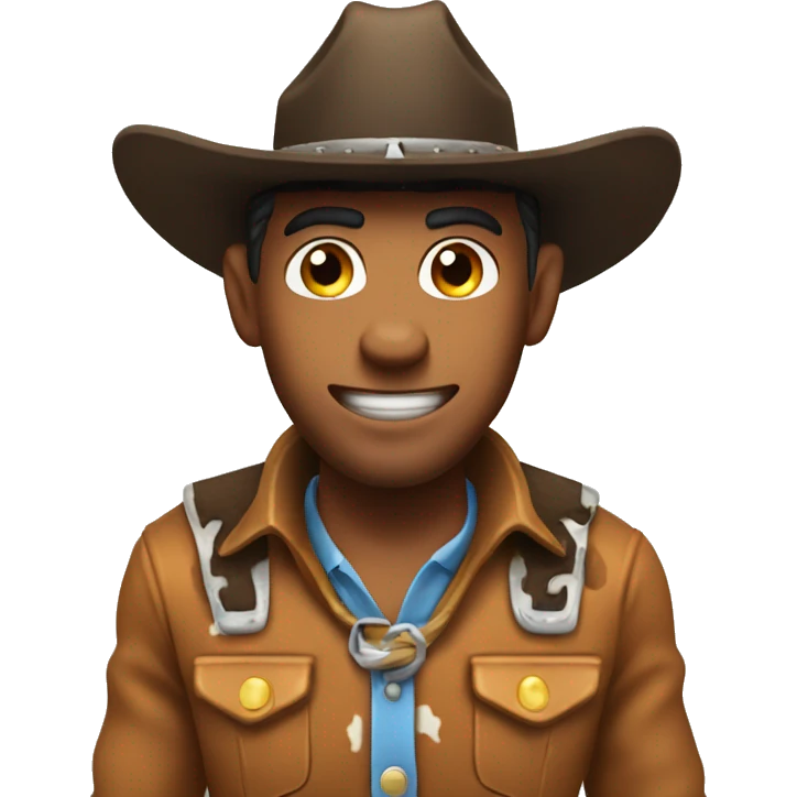 a cow boy saying yeehaw emoji
