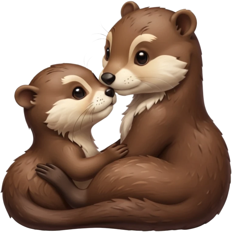 Otter und bambi küssen  emoji