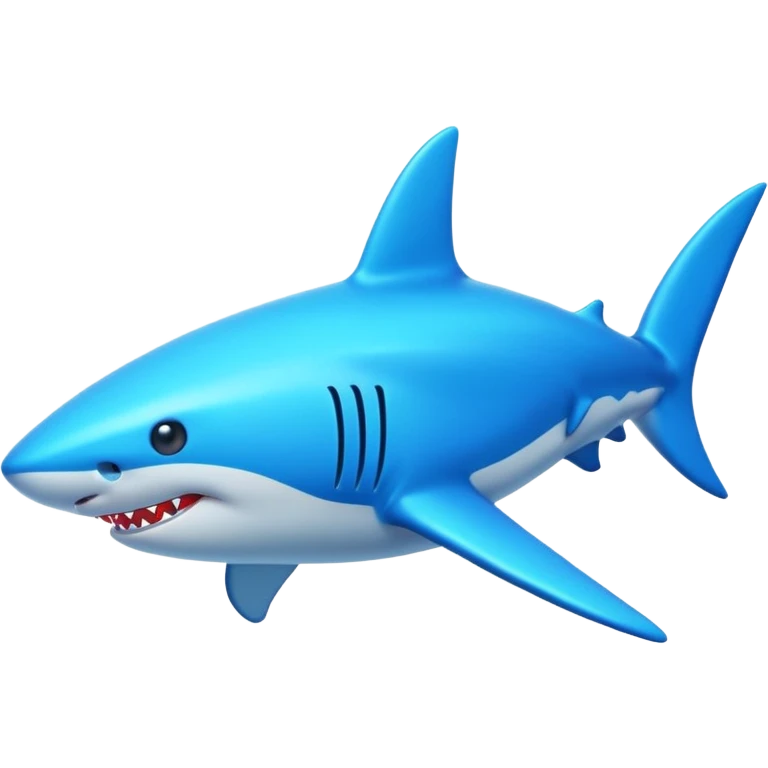 Neon shark emoji