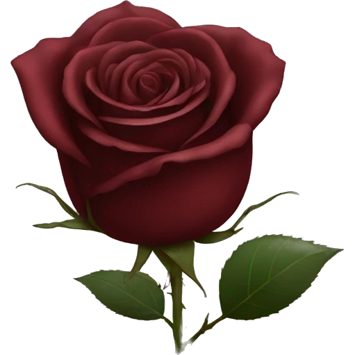 Dark red rose emoji