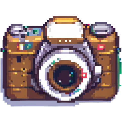 camera, pixel art style emoji
