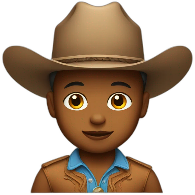 Baby wearing cowboy hat emoji