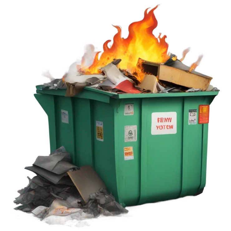 Dumpster fire  emoji
