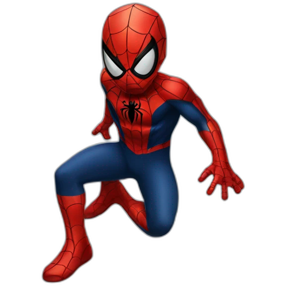 Black and red spiderman emoji