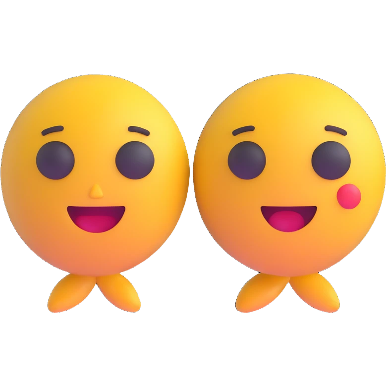разместить эти два изображения 3d emoji на одном фоне, чтобы они были как две отдельные фигуры, не изменяя сами изображения emoji