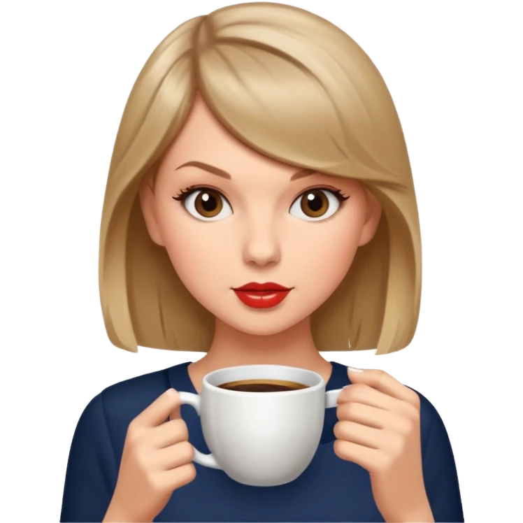 Taylor swift drinking coffee emoji