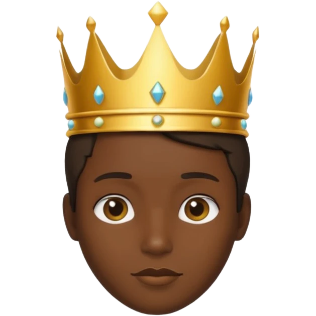 silhouette with a crown above the head emoji