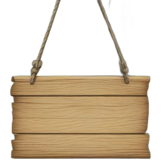 hanging empty wood sign  emoji