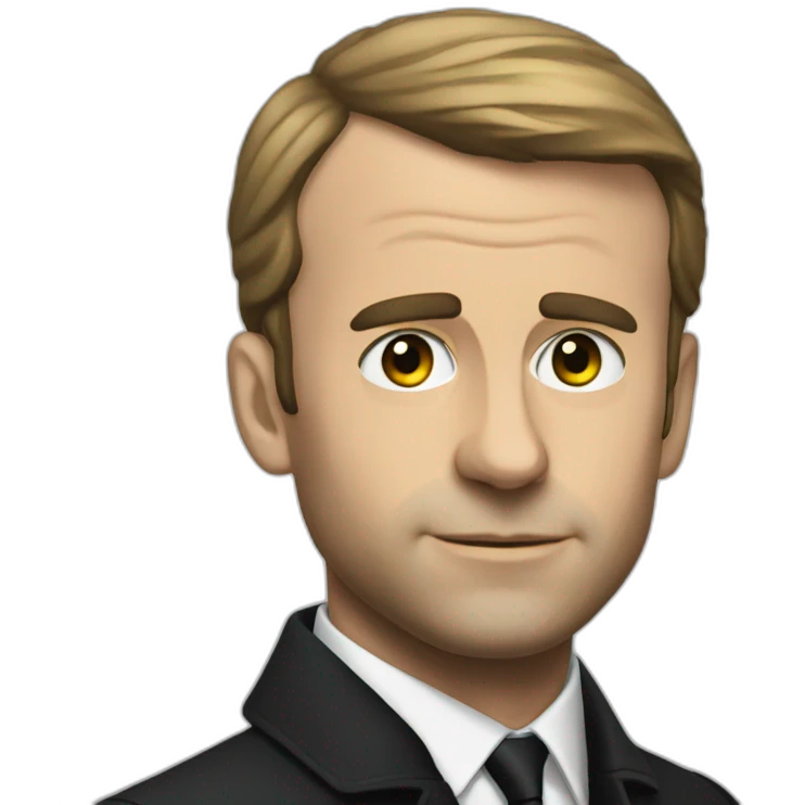 Macron noir emoji