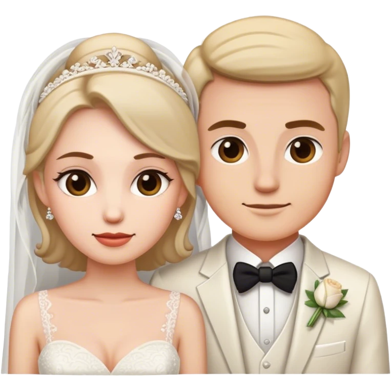 Husband and wife wedding emoji