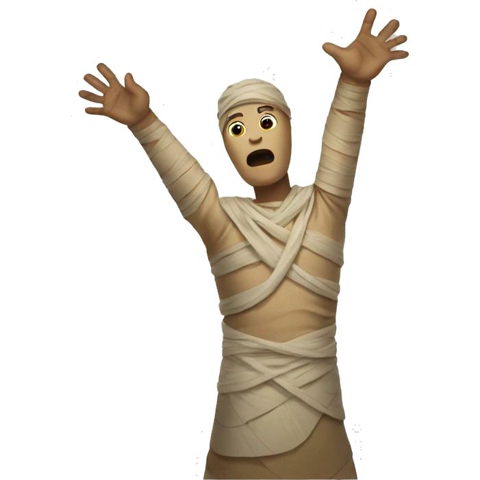 Mummy with its arms outstretched emoji