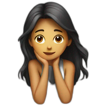 Girl waiting on a bed emoji