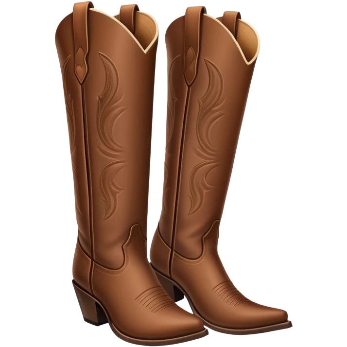 classic western cowboy boots with pointed toe and tall shaft emoji