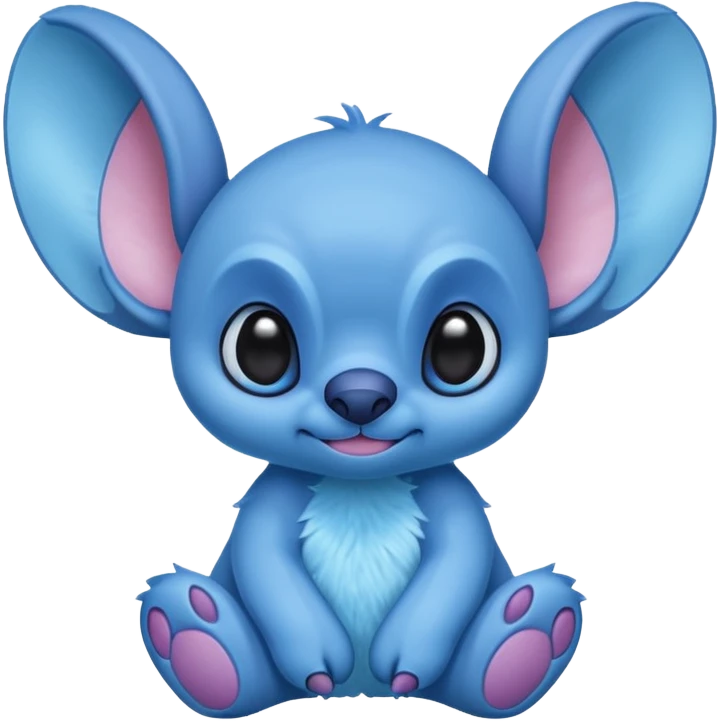 Stitch the blue alien from Lilo & Stitch in a cute pose emoji