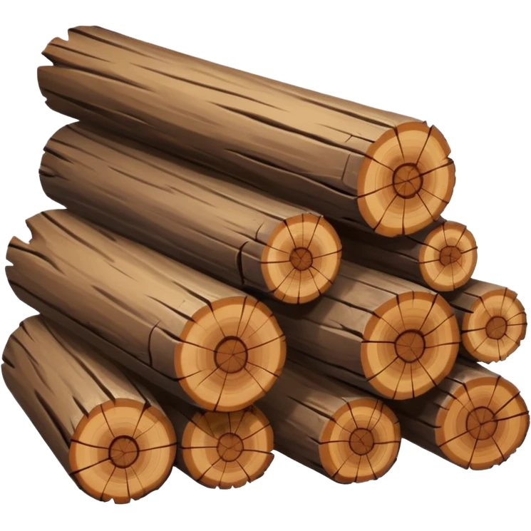 worn wood logs emoji