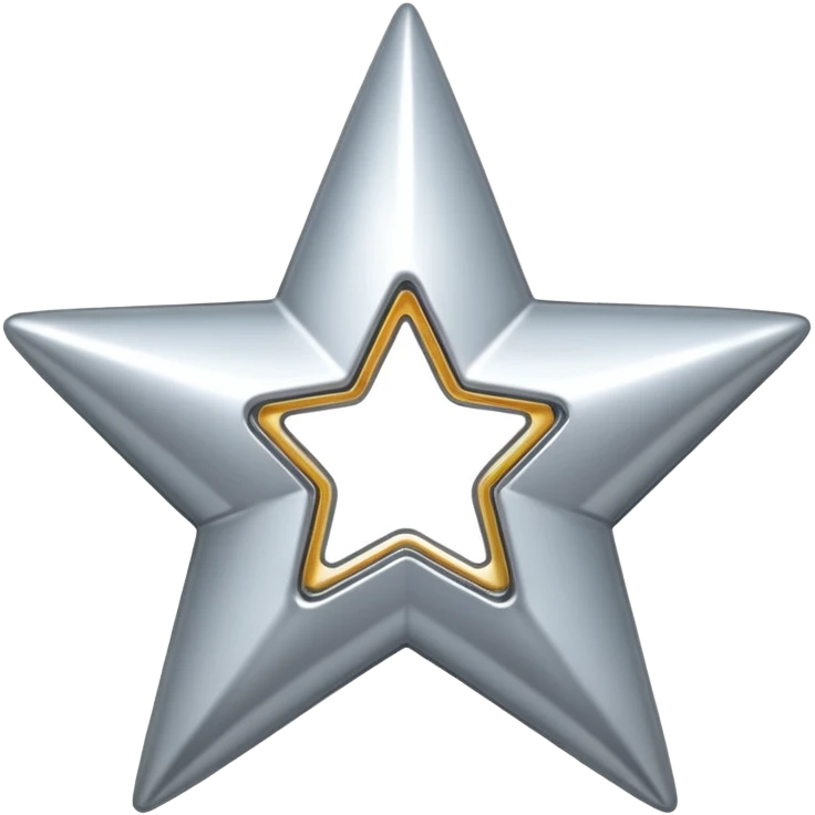 y2k hollow star shiny emoji