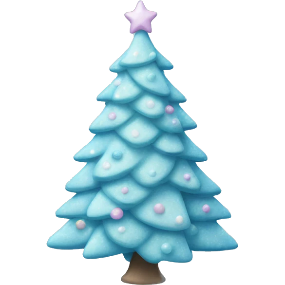 pastel blue christmas tree emoji
