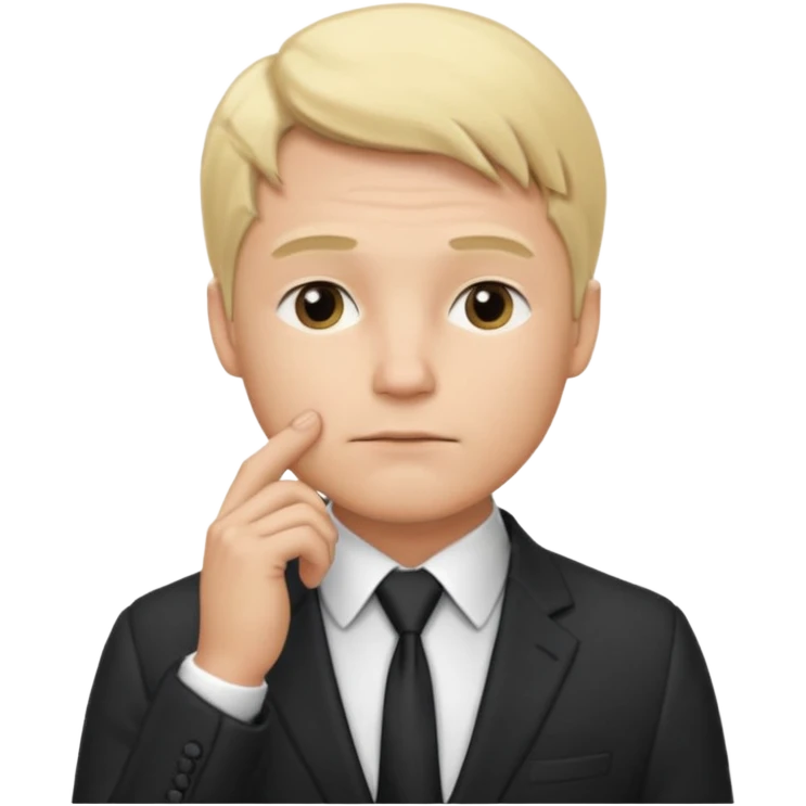 consulting man with hand with white skin and blonde hair emoji