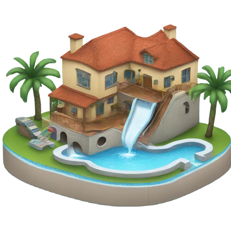 House with water slides emoji