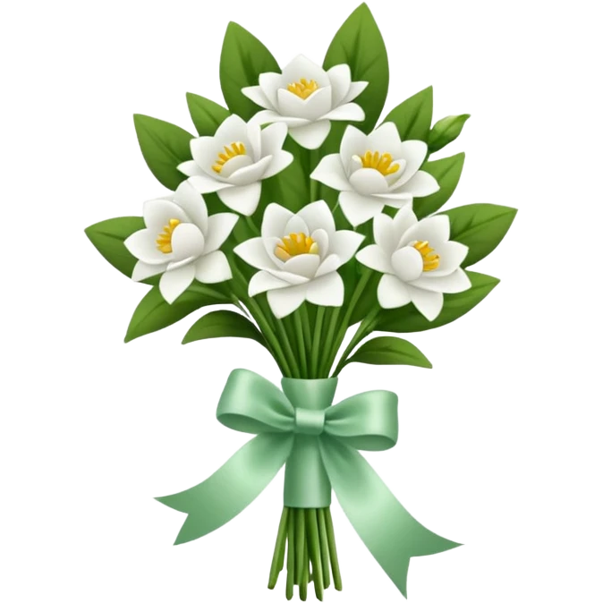 white bouquet emoji
 emoji