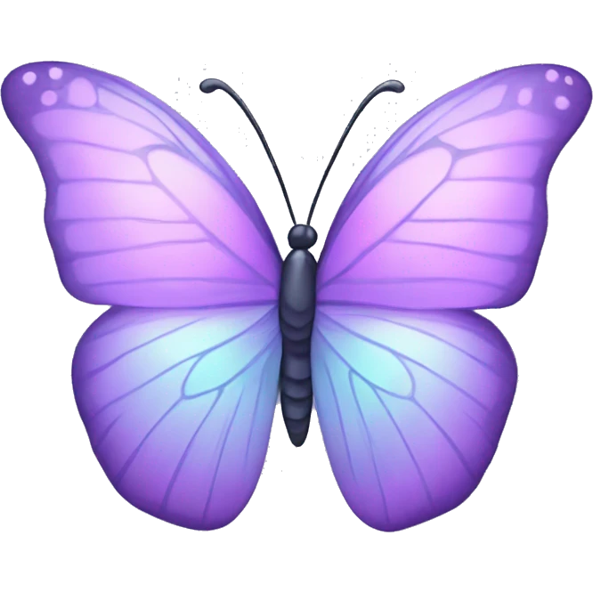 Pastel violet iridescent butterfly emoji
