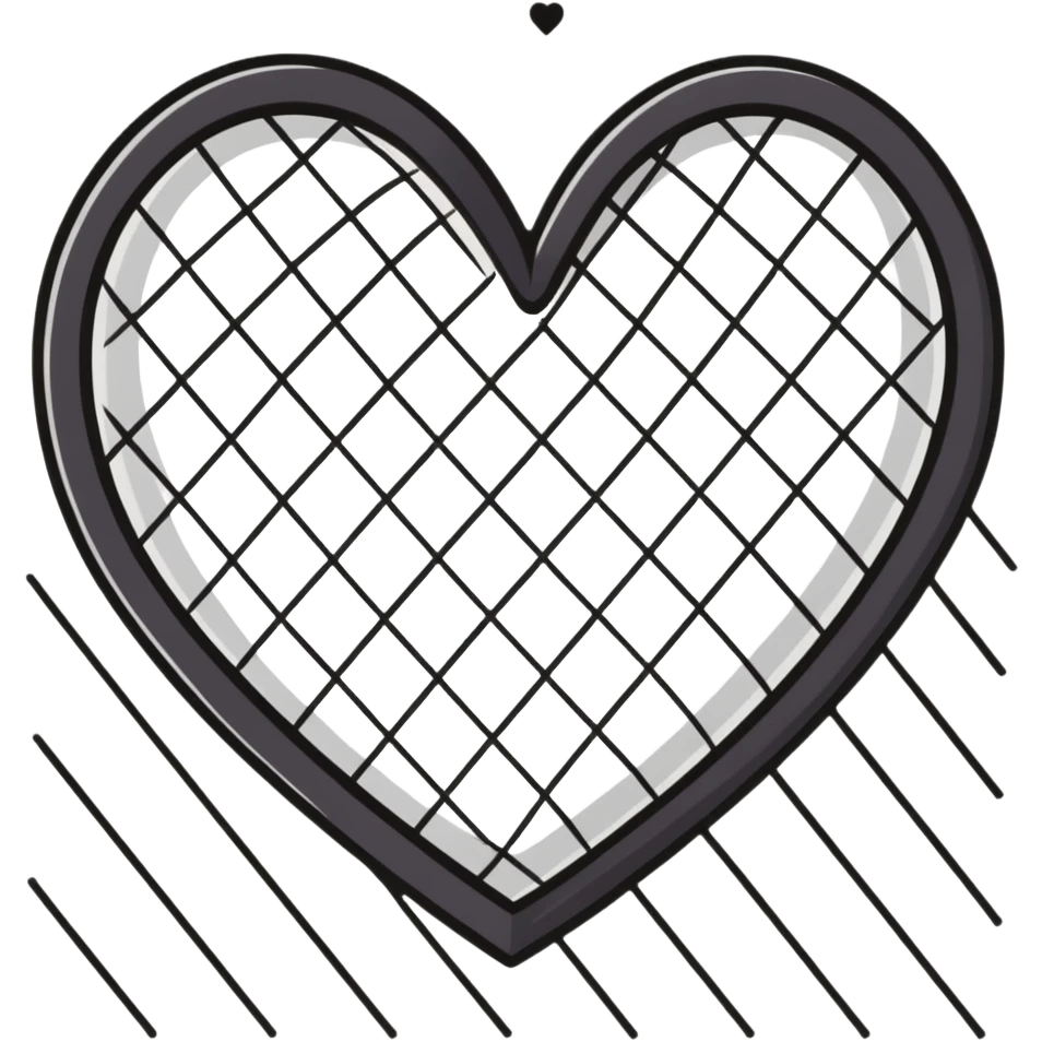 black and white checkered heart emoji