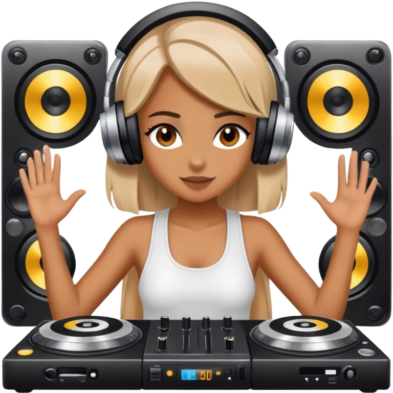 Girl vibing dj  emoji