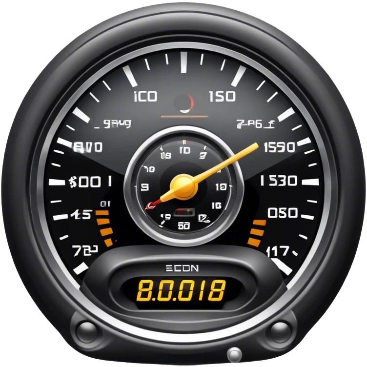 An icon showing a racing game interface, inspired by Grand Turismo. The design features a garage with a selection of high-performance cars, along with race track visuals in the background. Speedometer, lap timer, and other HUD elements add to the excitement. Transparent background emoji