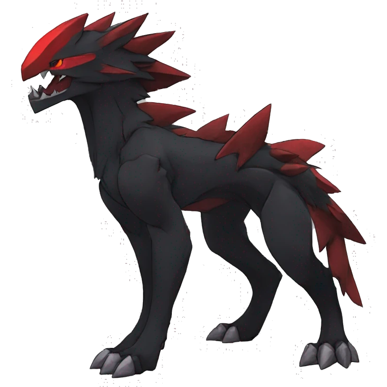 Cool Edgy Black Red Digimon-Fakemon full body emoji