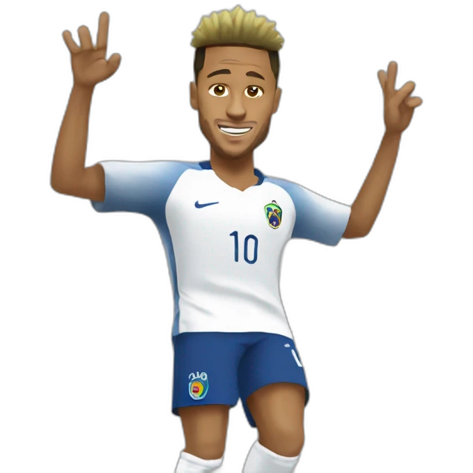 Neymar qui fait un geste technique au foot emoji