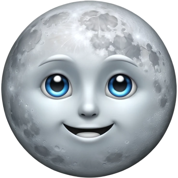 Moon no face emoji