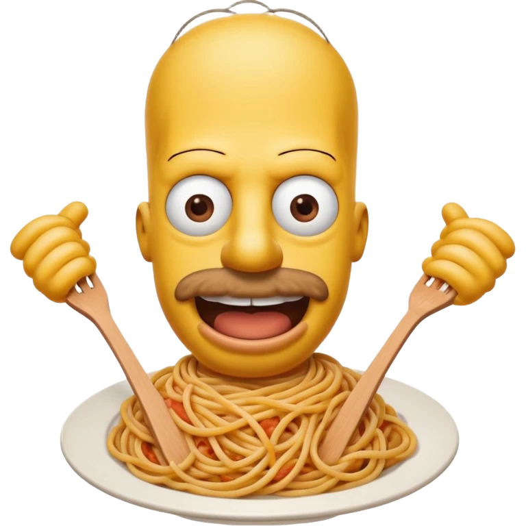 Homer Simpson spaghetti face  emoji