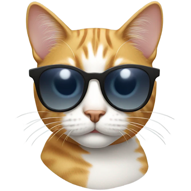 Cat with sunglasses emoji