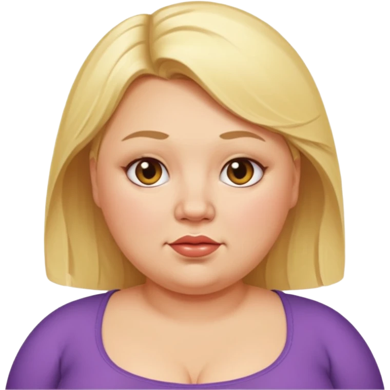 fat blonde woman with tiny shins emoji