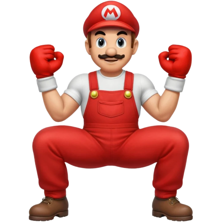 mario turned around with buttcheeks out  emoji